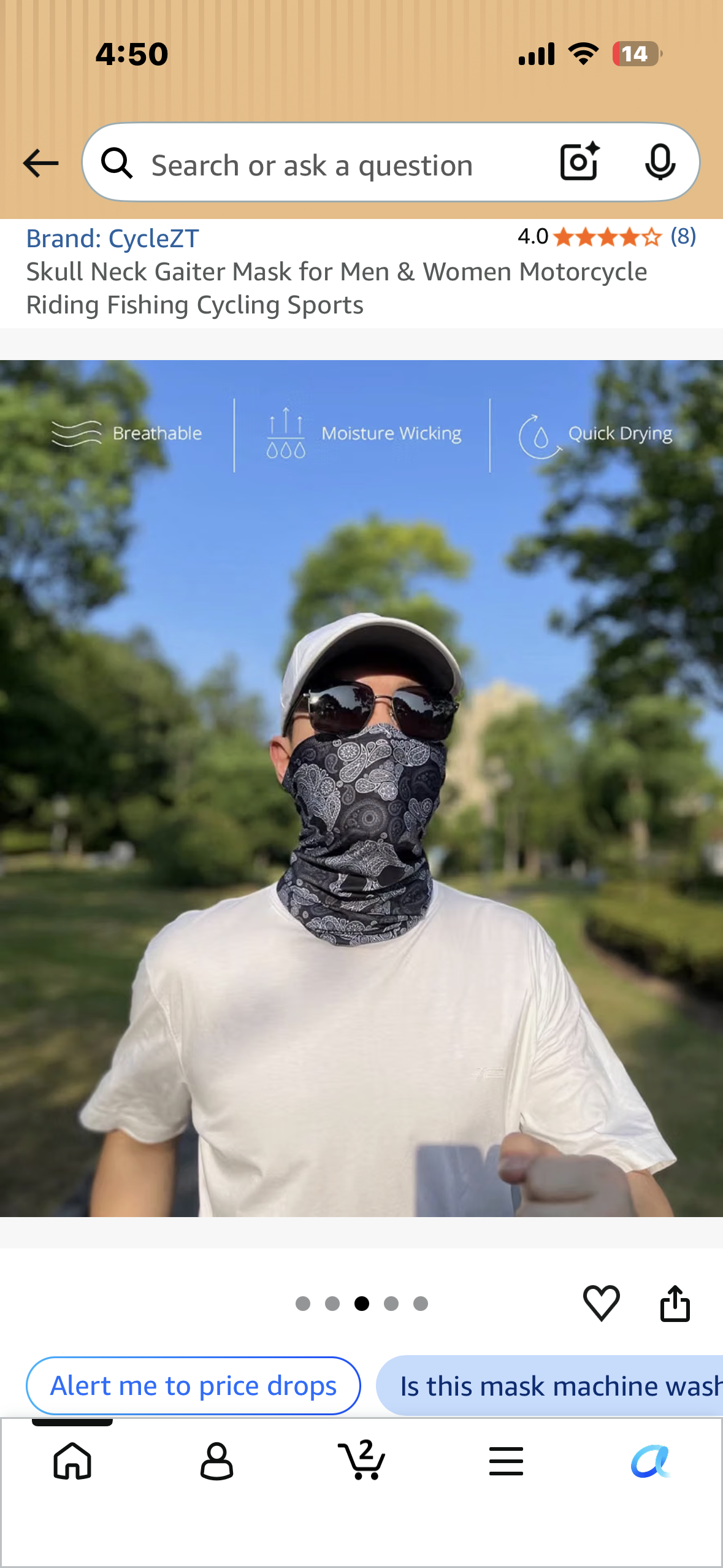 Skull Neck Gaiter Mask for Men & Women Motorcycle Riding Fishing Cycling Sports