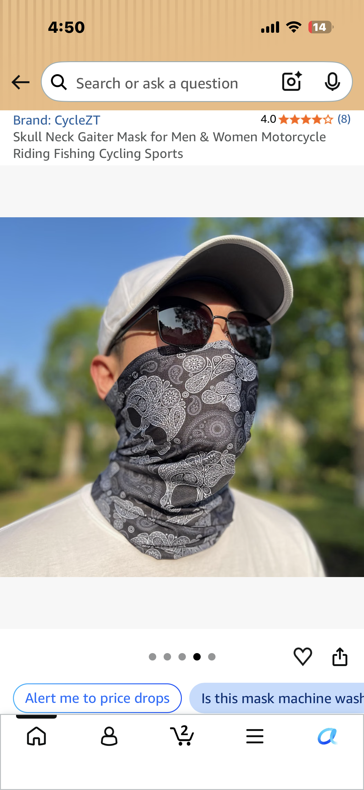 Skull Neck Gaiter Mask for Men & Women Motorcycle Riding Fishing Cycling Sports