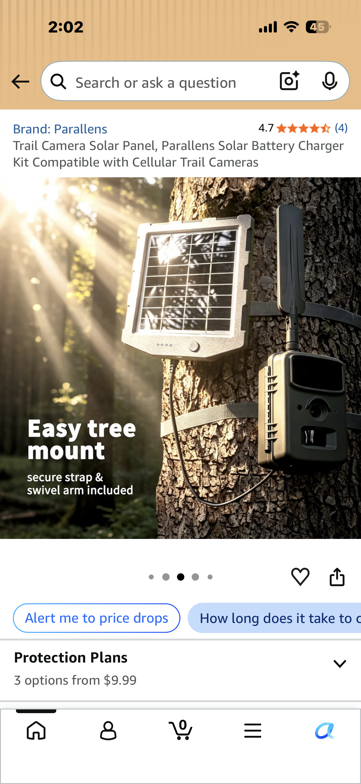 Trail Camera Solar Panel, Parallens Solar Battery Charger Kit