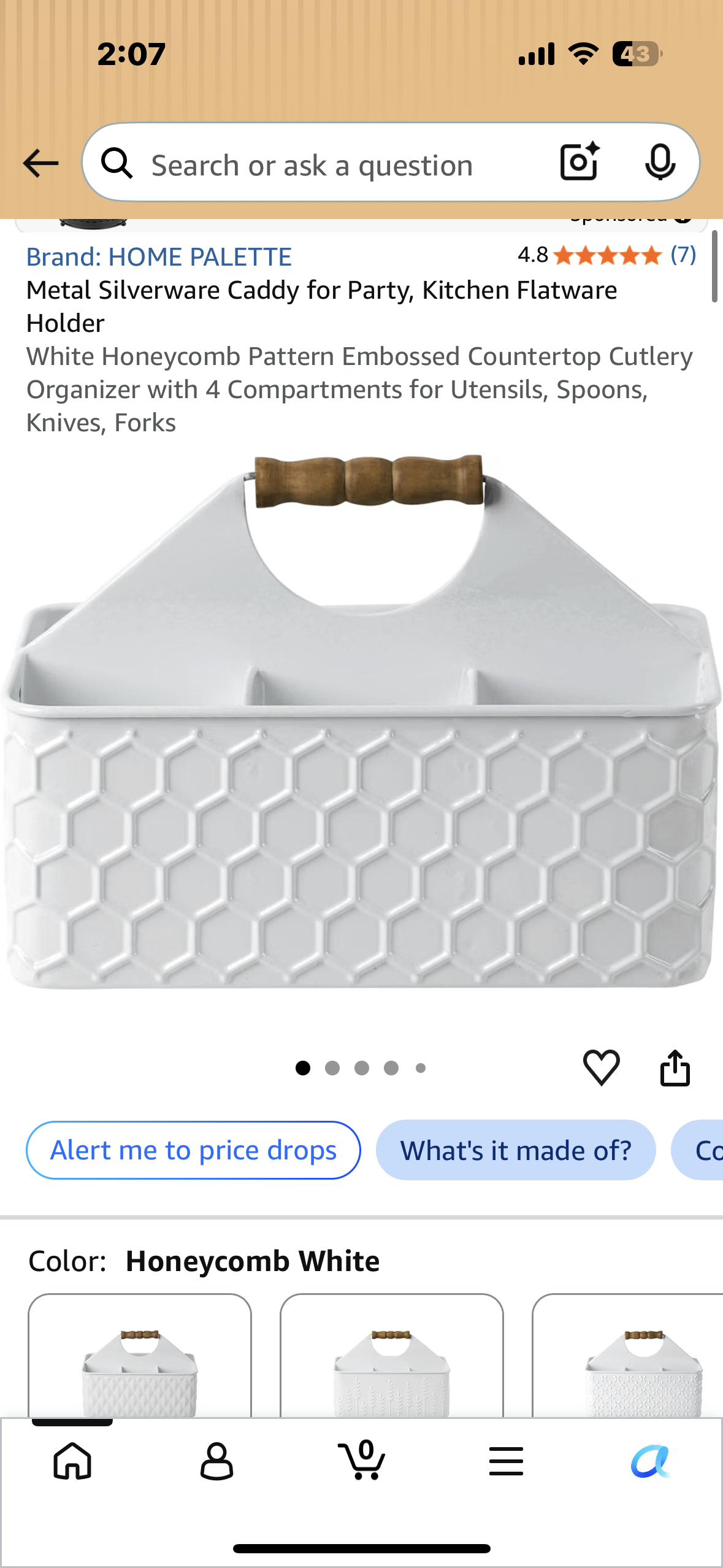 Metal Silverware Caddy