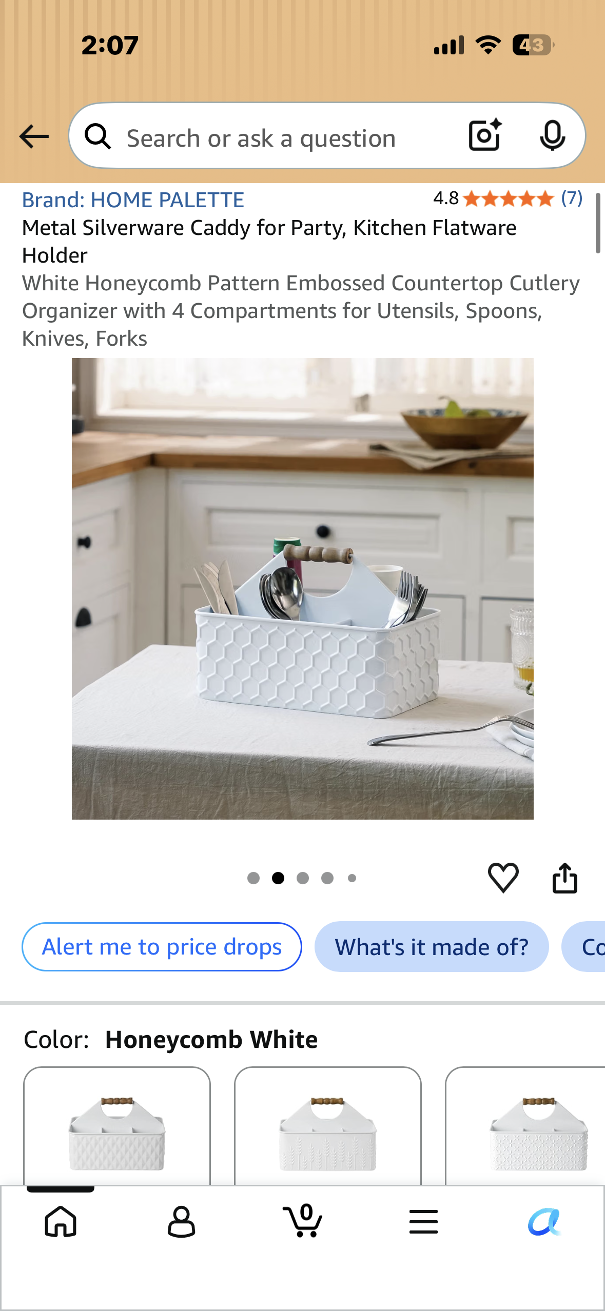 Metal Silverware Caddy