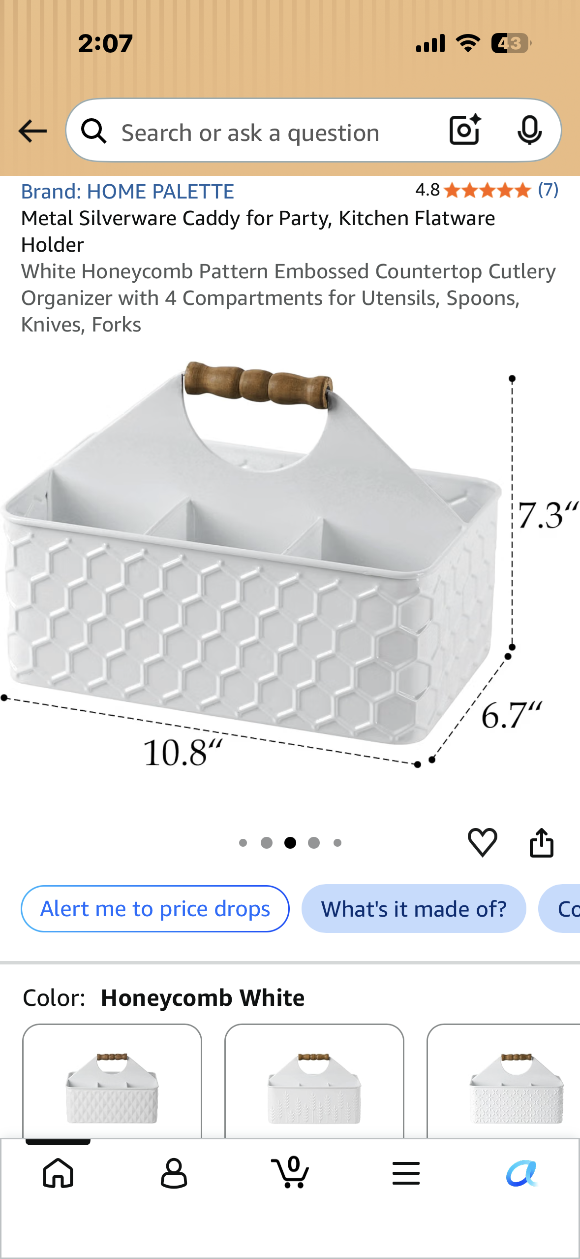 Metal Silverware Caddy