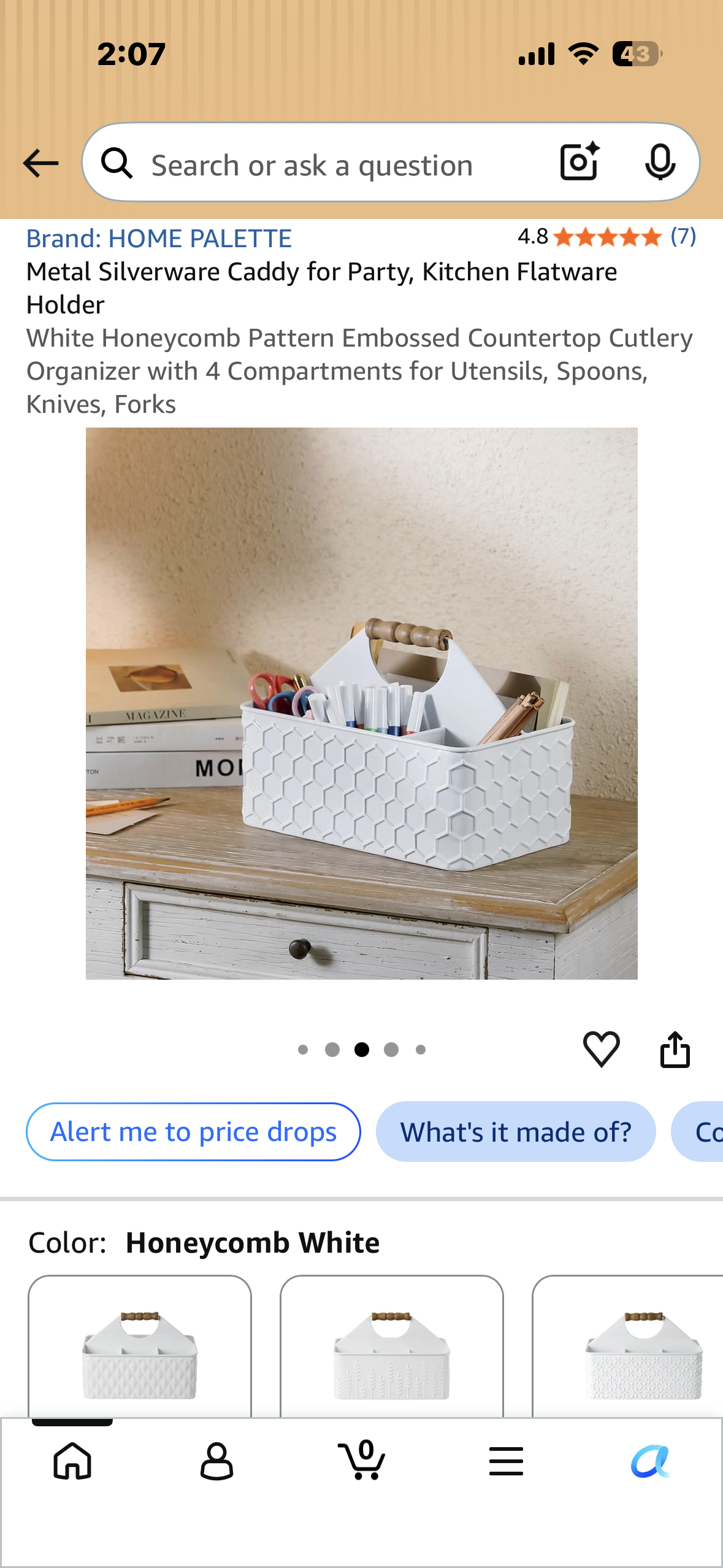 Metal Silverware Caddy