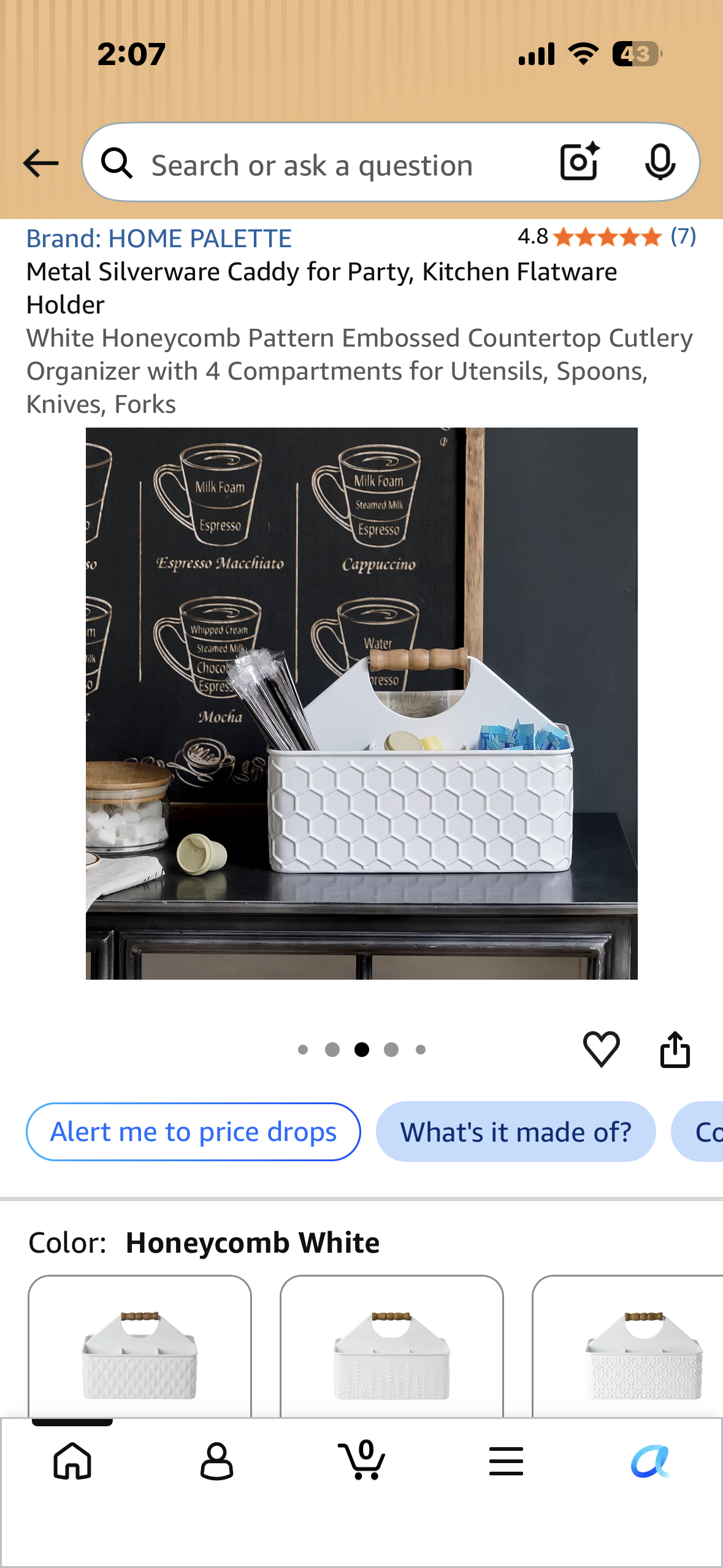 Metal Silverware Caddy