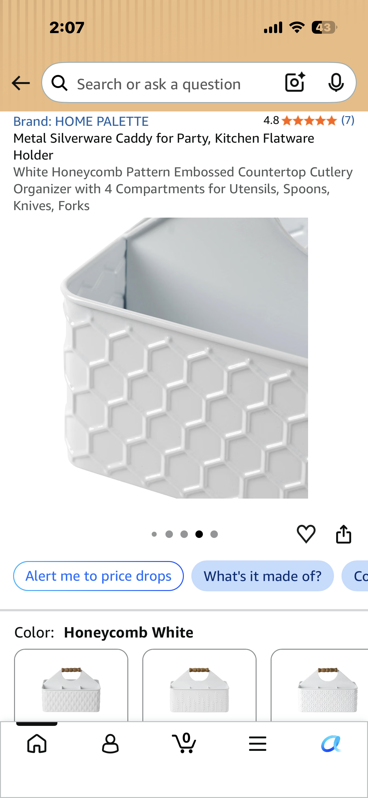 Metal Silverware Caddy