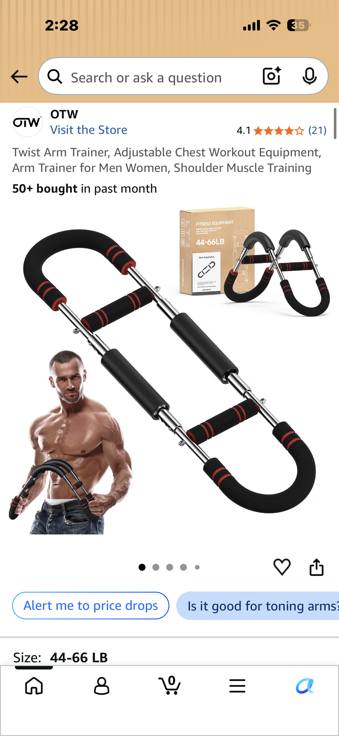 Twist Arm Trainer, Adjustable Chest Workout Equipment