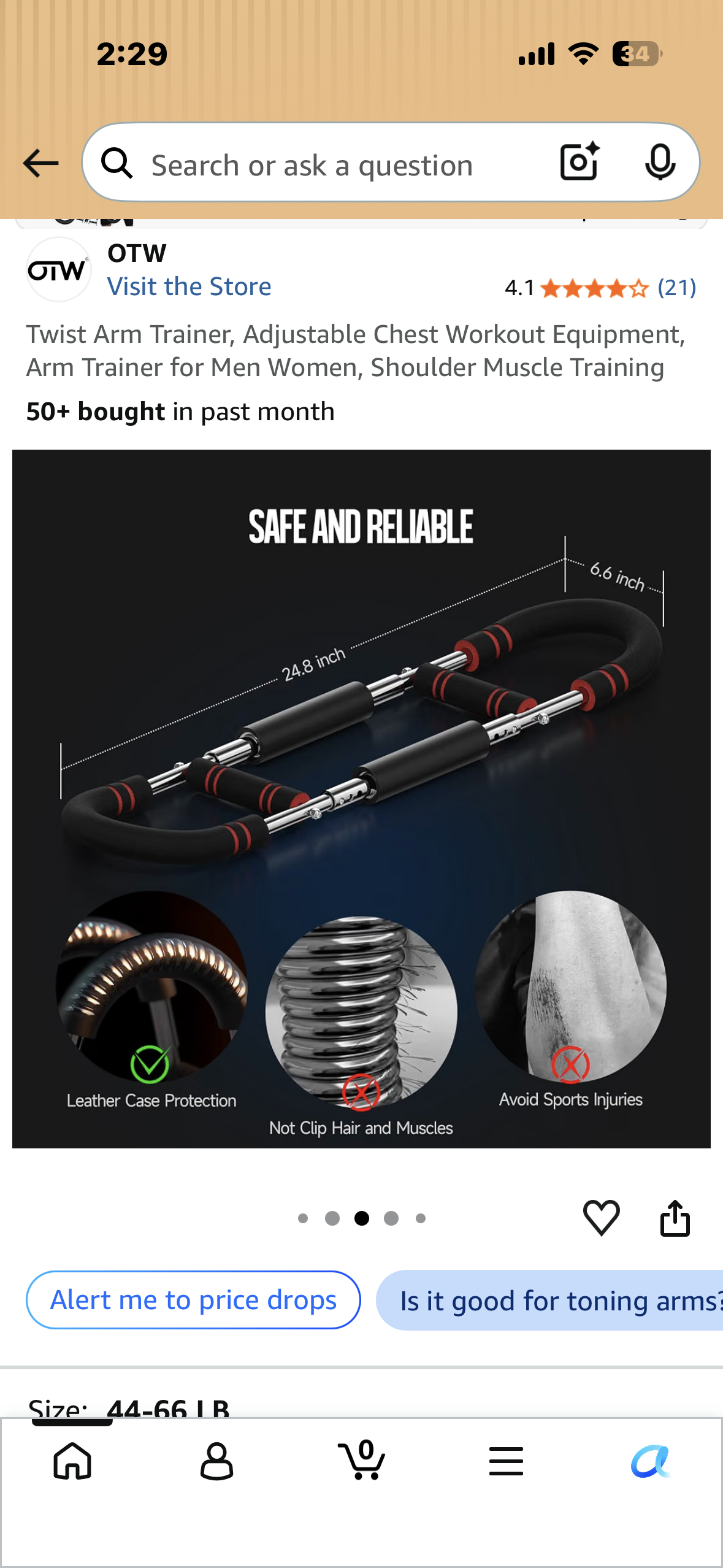 Twist Arm Trainer, Adjustable Chest Workout Equipment