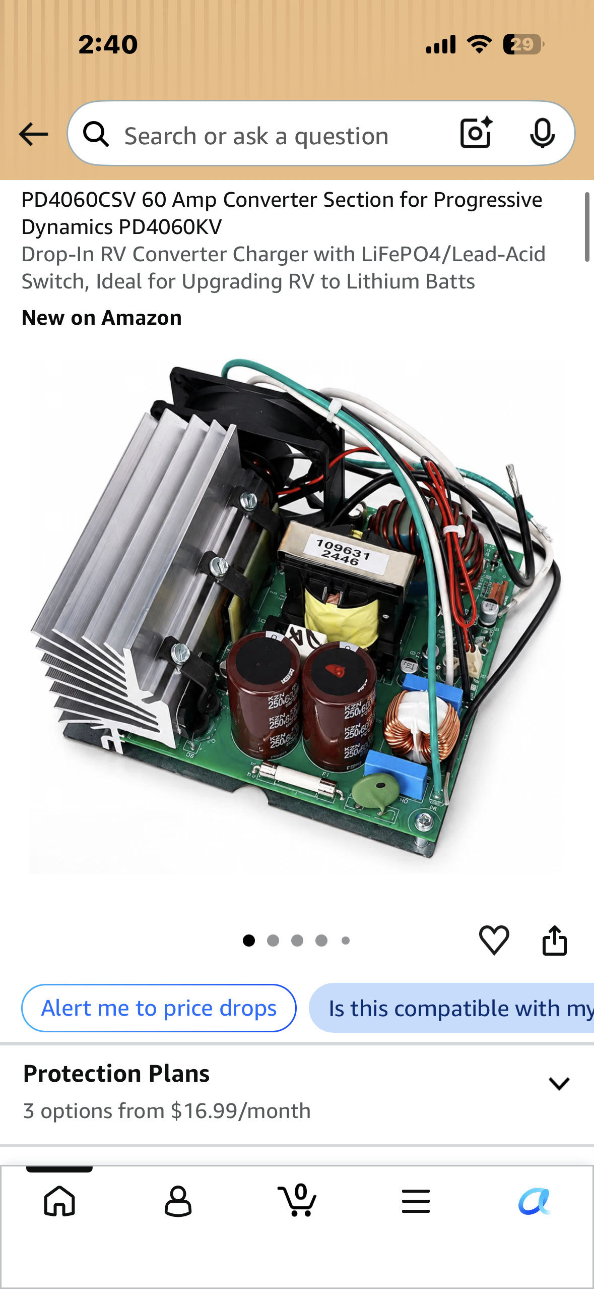 PD4060CSV 60 Amp Converter Section for Progressive Dynamics