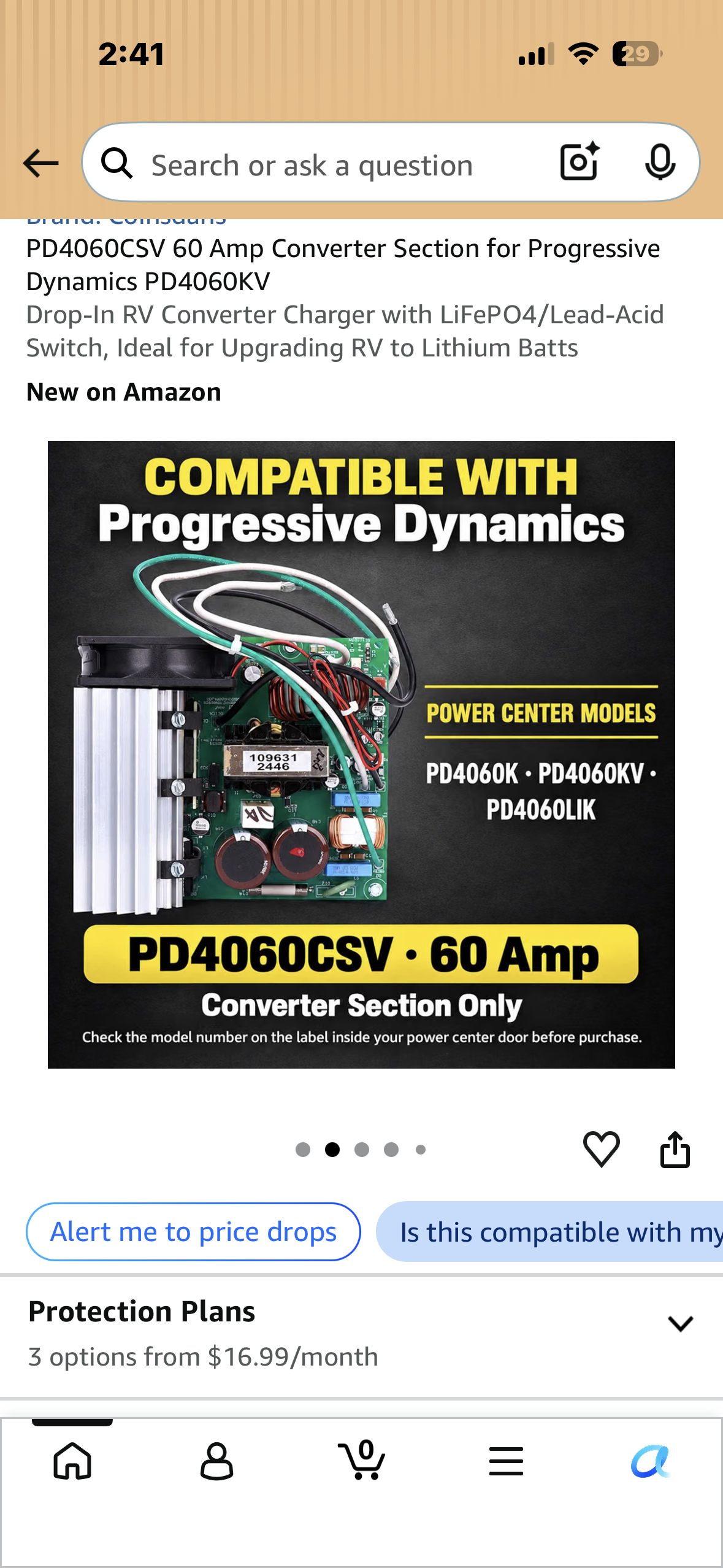 PD4060CSV 60 Amp Converter Section for Progressive Dynamics