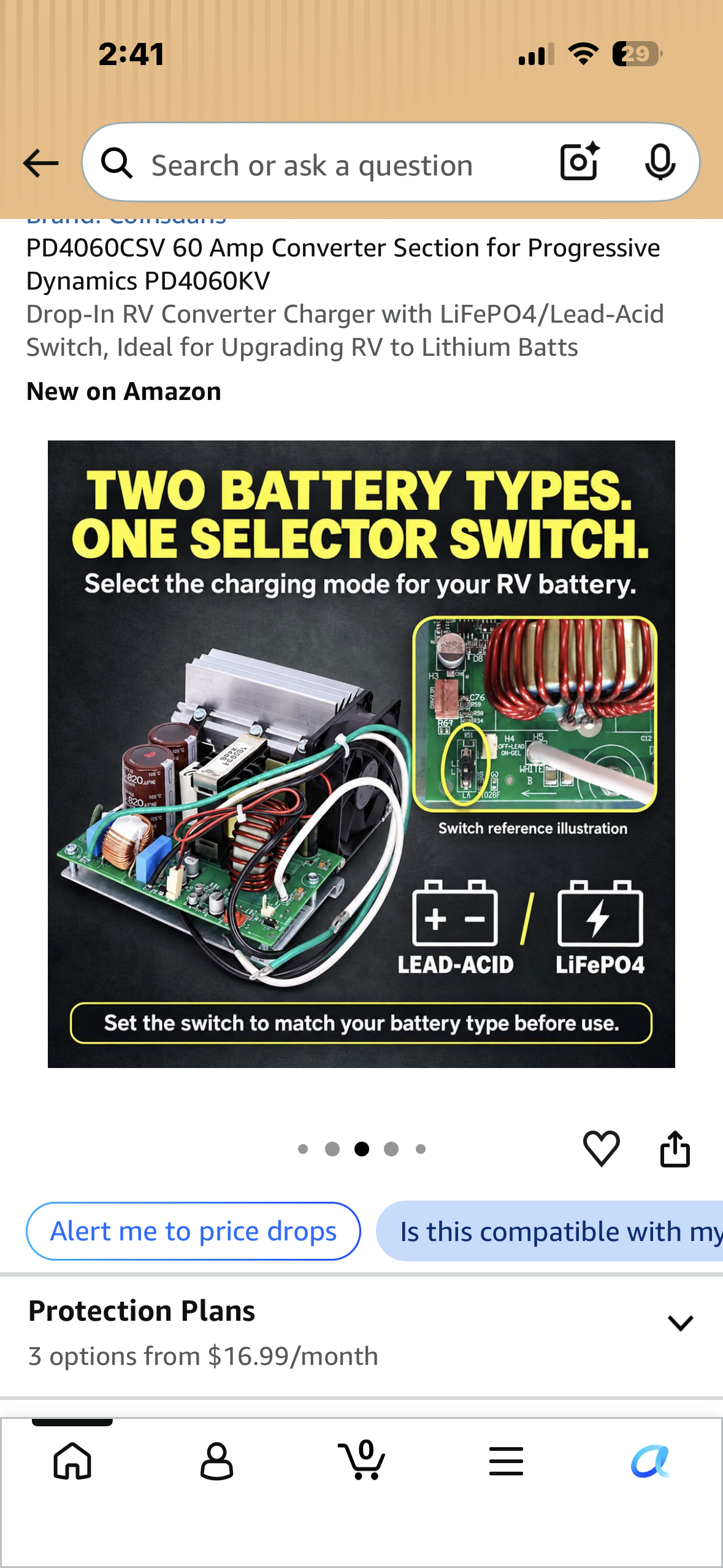 PD4060CSV 60 Amp Converter Section for Progressive Dynamics