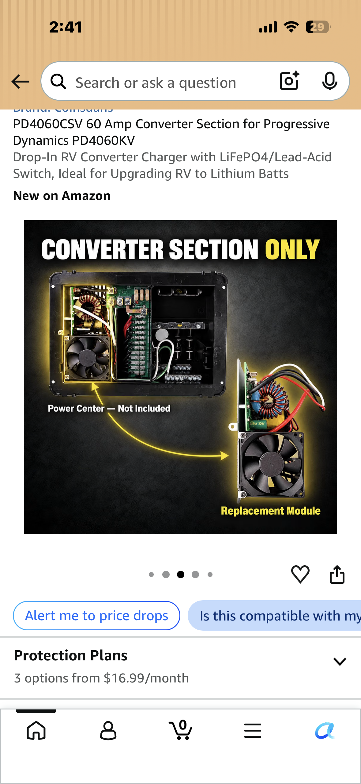 PD4060CSV 60 Amp Converter Section for Progressive Dynamics