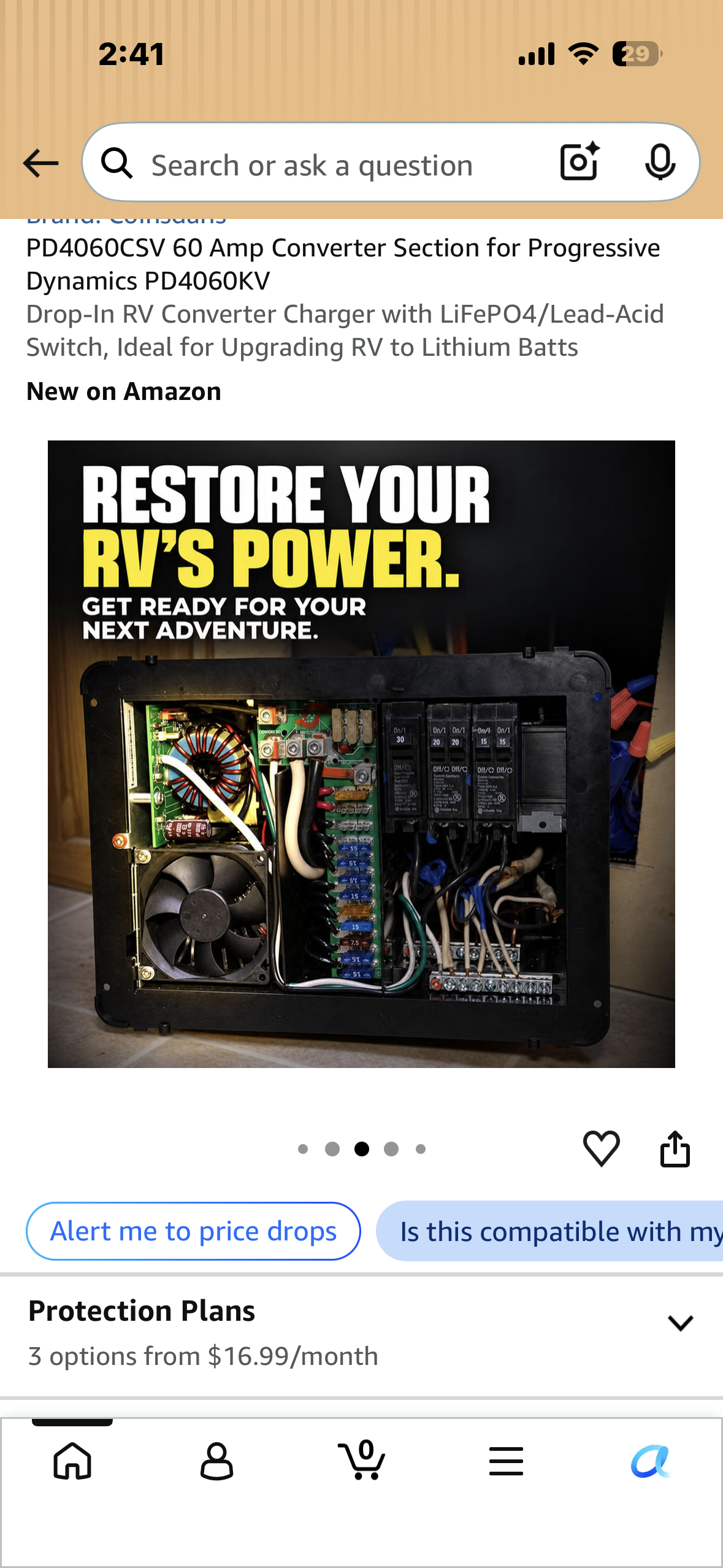 PD4060CSV 60 Amp Converter Section for Progressive Dynamics