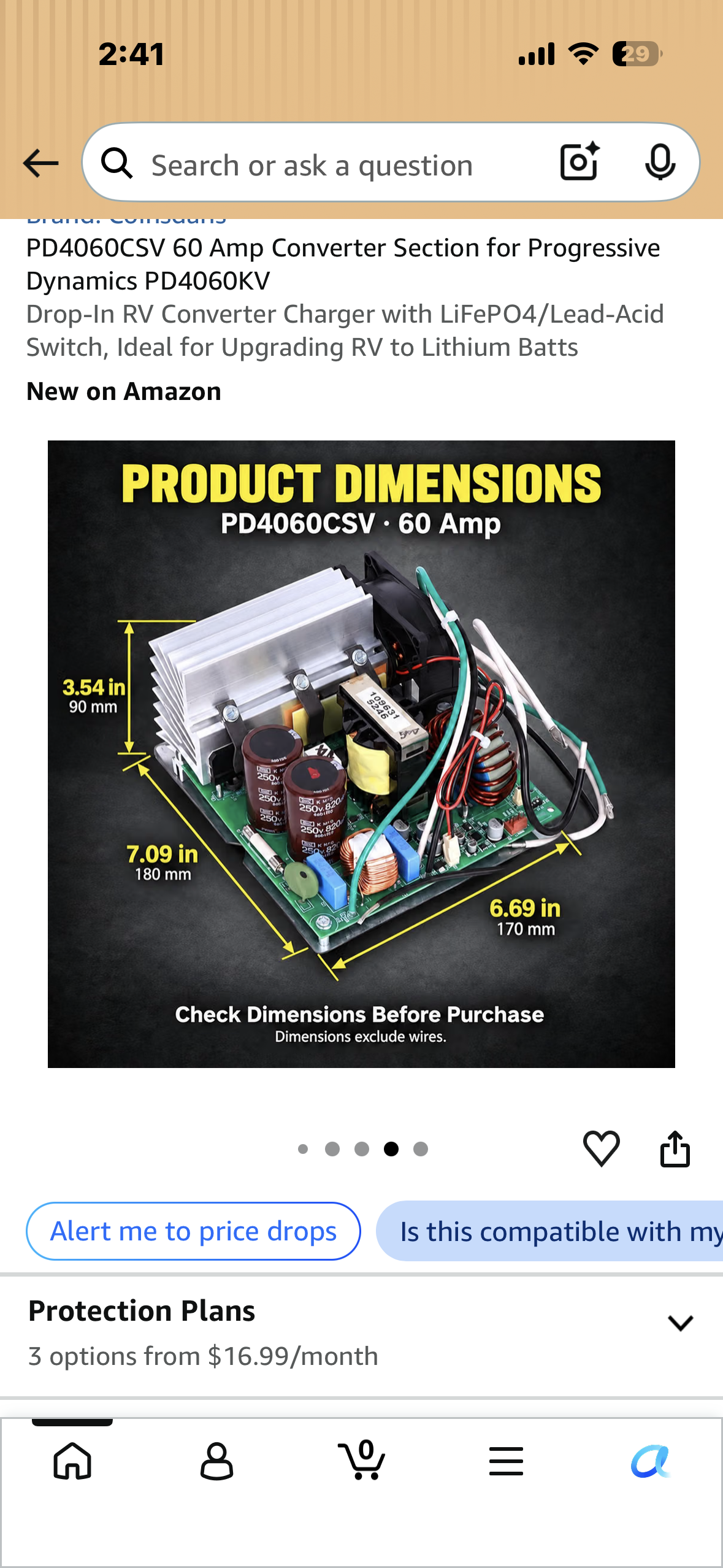PD4060CSV 60 Amp Converter Section for Progressive Dynamics
