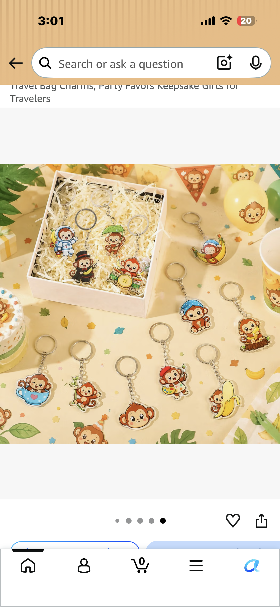 24 Pack Monkey Acrylic Keychains