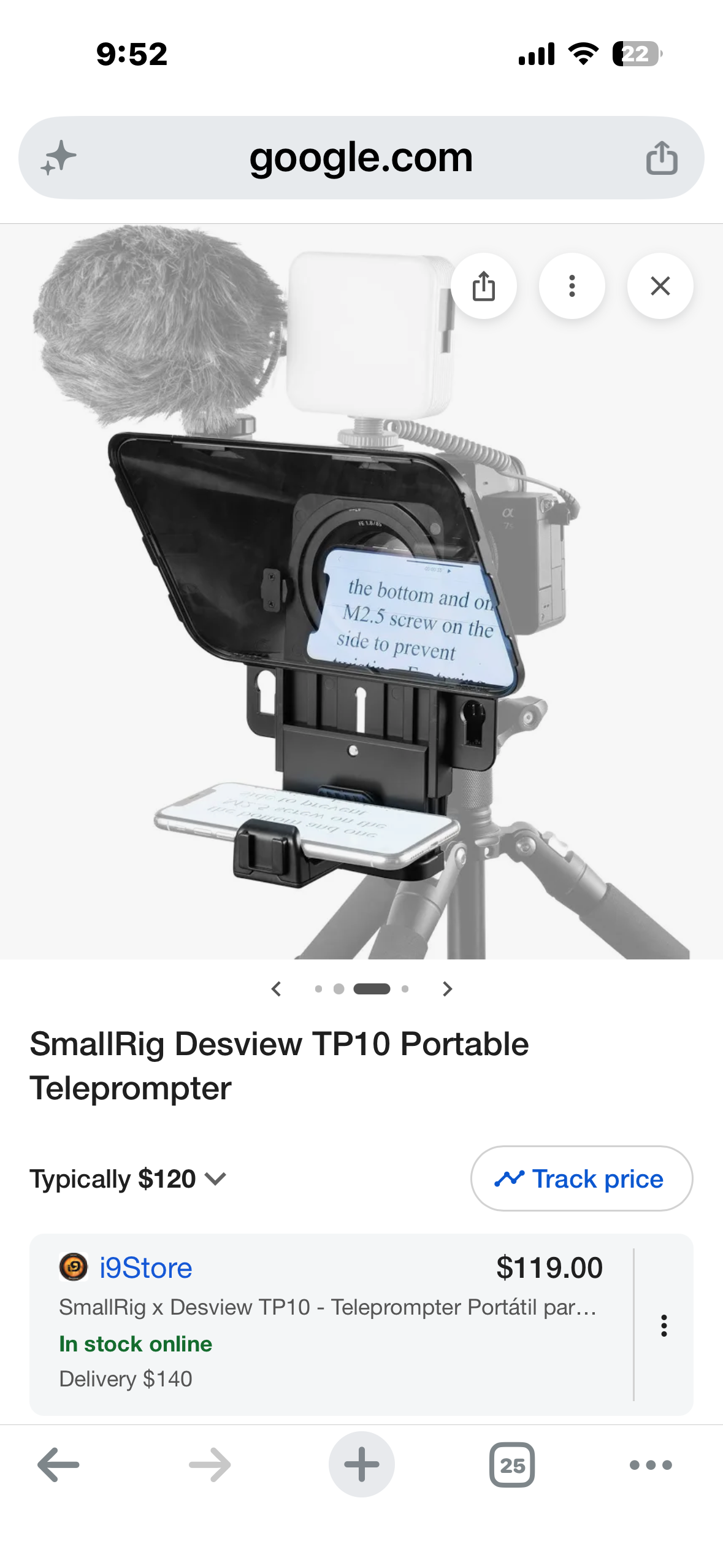 SmallRig Teleprompter for iPad / 11" Tablet/Smartphone/DSLR Cameras with Remote Control, APP Compatible with iOS/Android for Online Teaching/Vlogger/Live Streaming