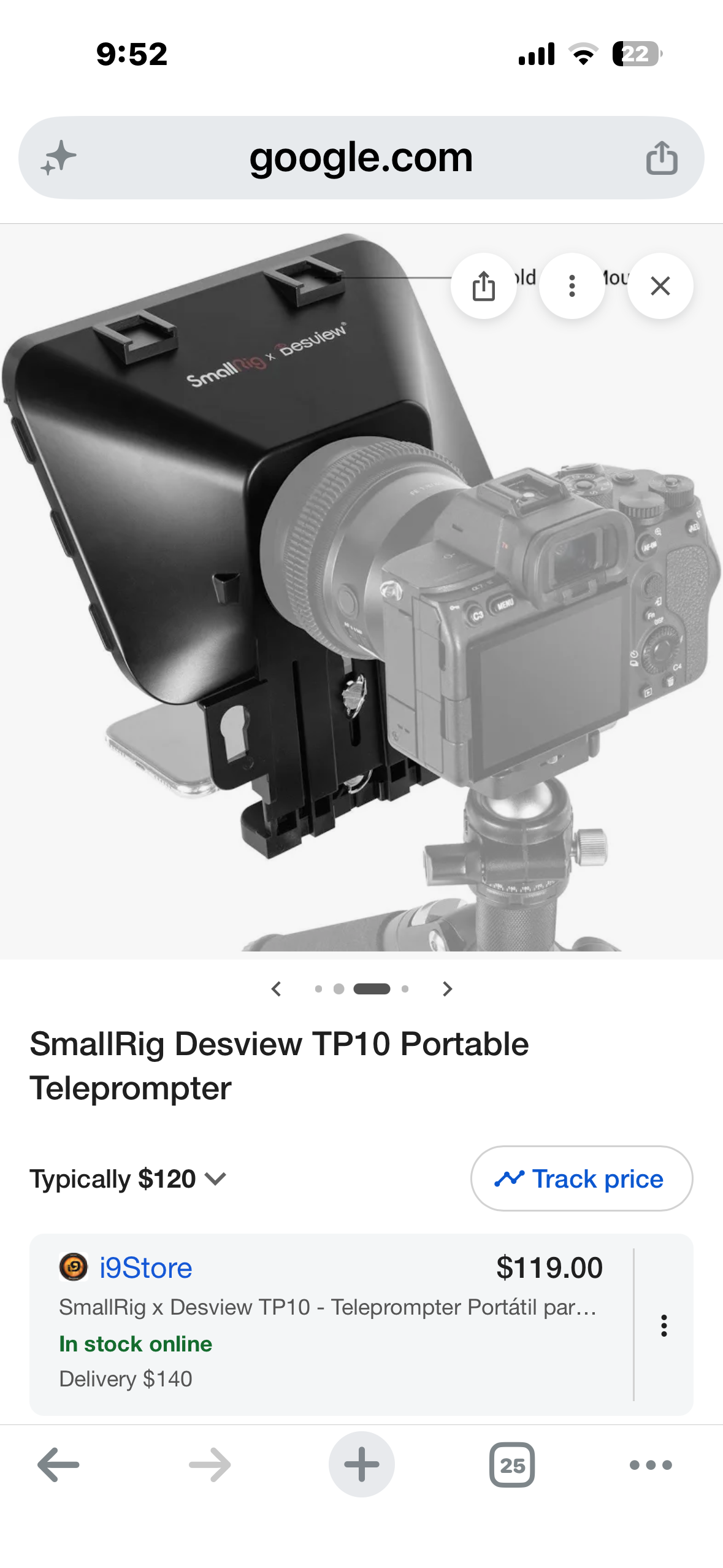 SmallRig Teleprompter for iPad / 11" Tablet/Smartphone/DSLR Cameras with Remote Control, APP Compatible with iOS/Android for Online Teaching/Vlogger/Live Streaming
