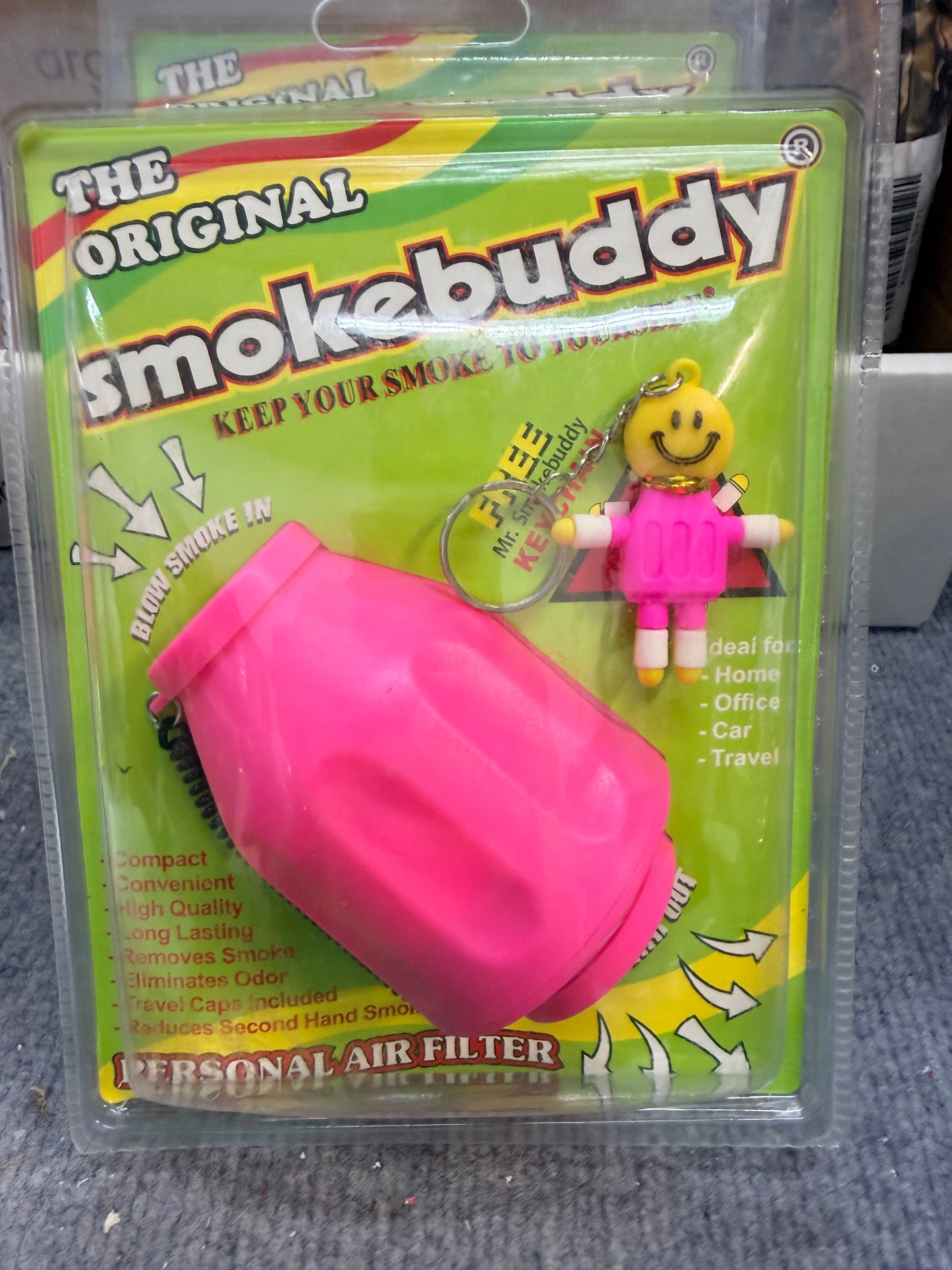 Smoke Buddy 0159-PNK Personal Air Purifier Cleaner Filter Removes Odor - Pink