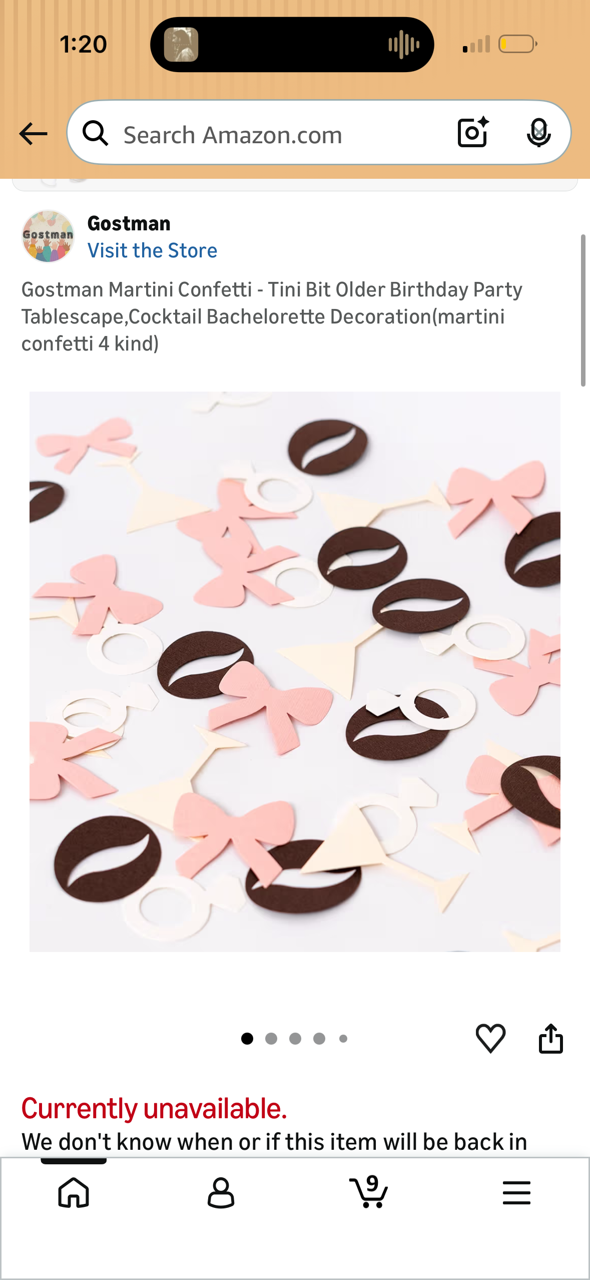 Gostman Martini Confetti - Tini Bit Older Birthday Party Tablescape, Cocktail Bachelorette Decoration martini confetti 4 kind)