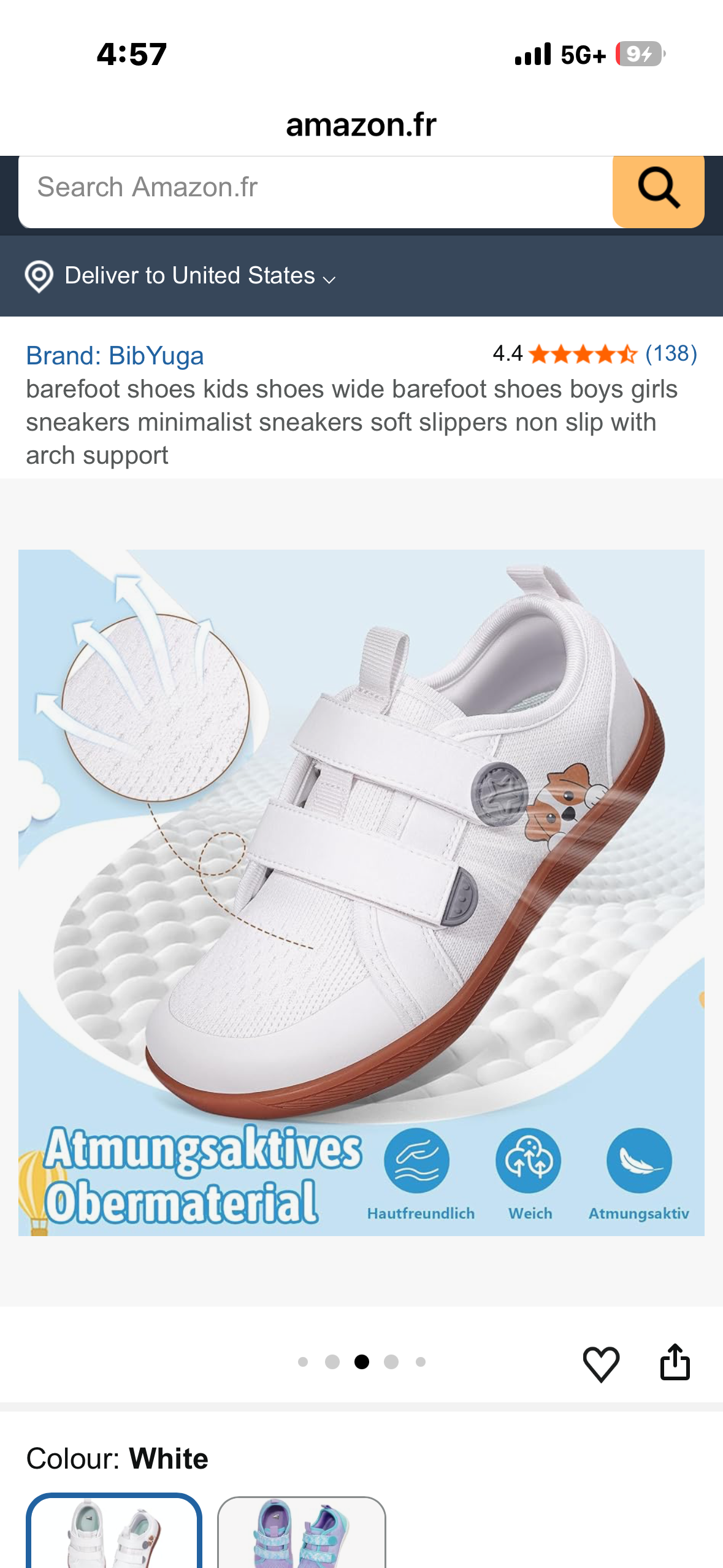 barefoot shoes for kids, minimalist sneakers, soft slippers, non slip with arch support (Size Kids 9.5)