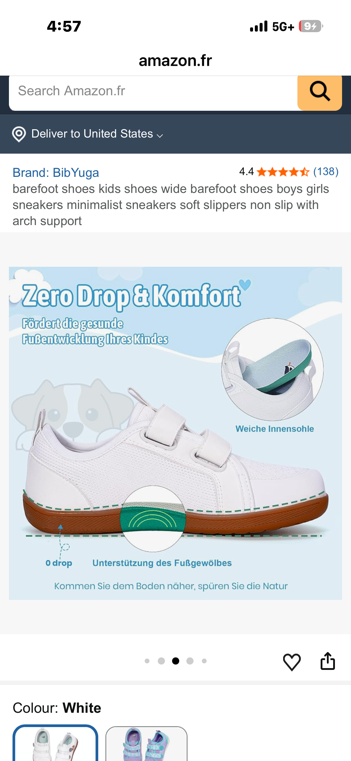 barefoot shoes for kids, minimalist sneakers, soft slippers, non slip with arch support (Size Kids 9.5)