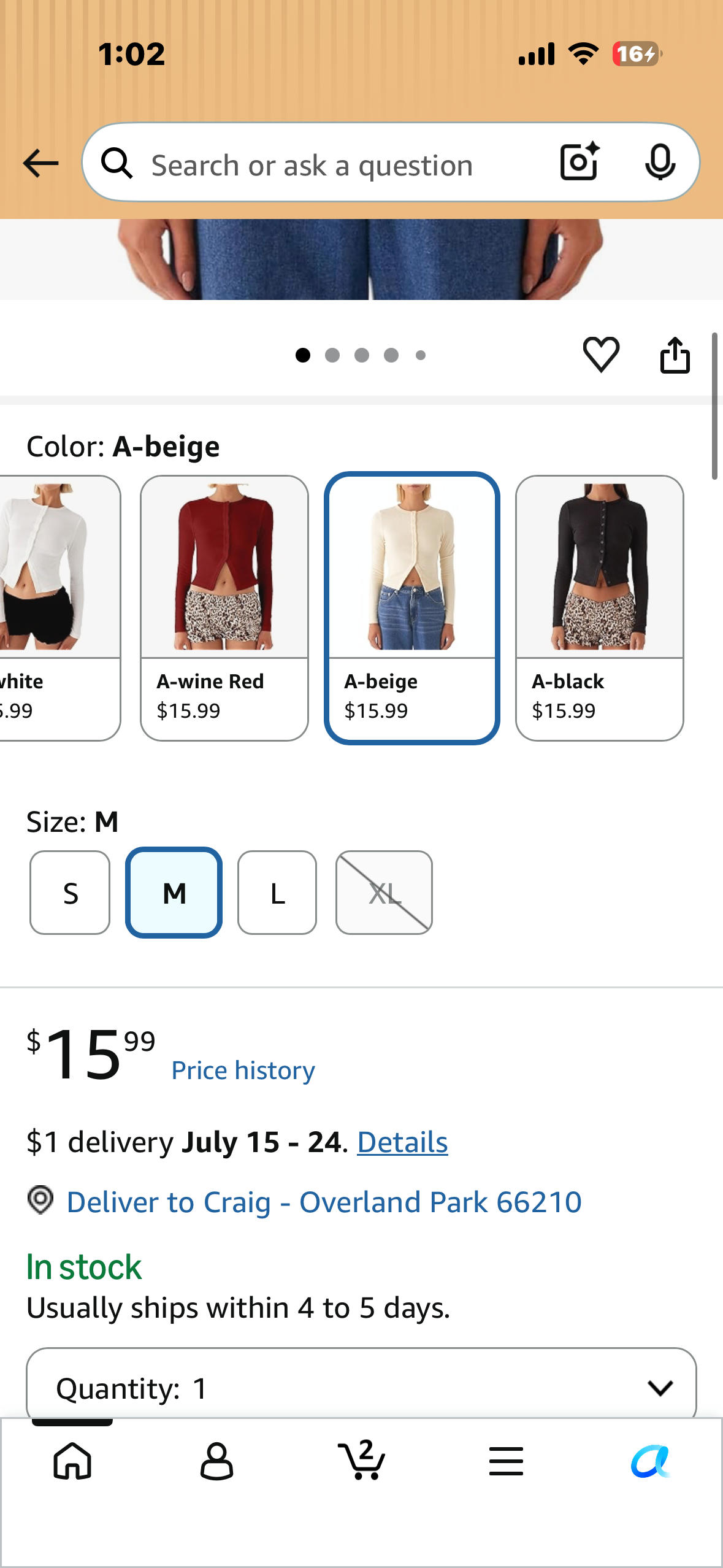 Women Button Front Knit Crop Top, Summer Long Sleeve Ribbed Open Front Slim Fit Casual Top (Size Medium)