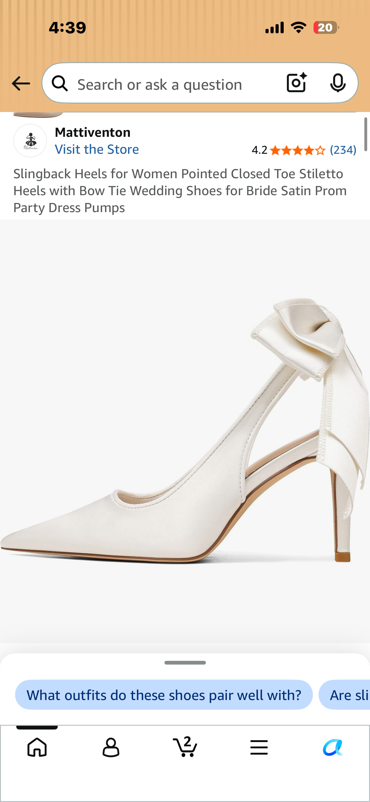 Slingback Heels, Pointed Closed Toe Stiletto Heels with Bow Tie, Formal Wear Shoes, Dress Pumps (Size 6)