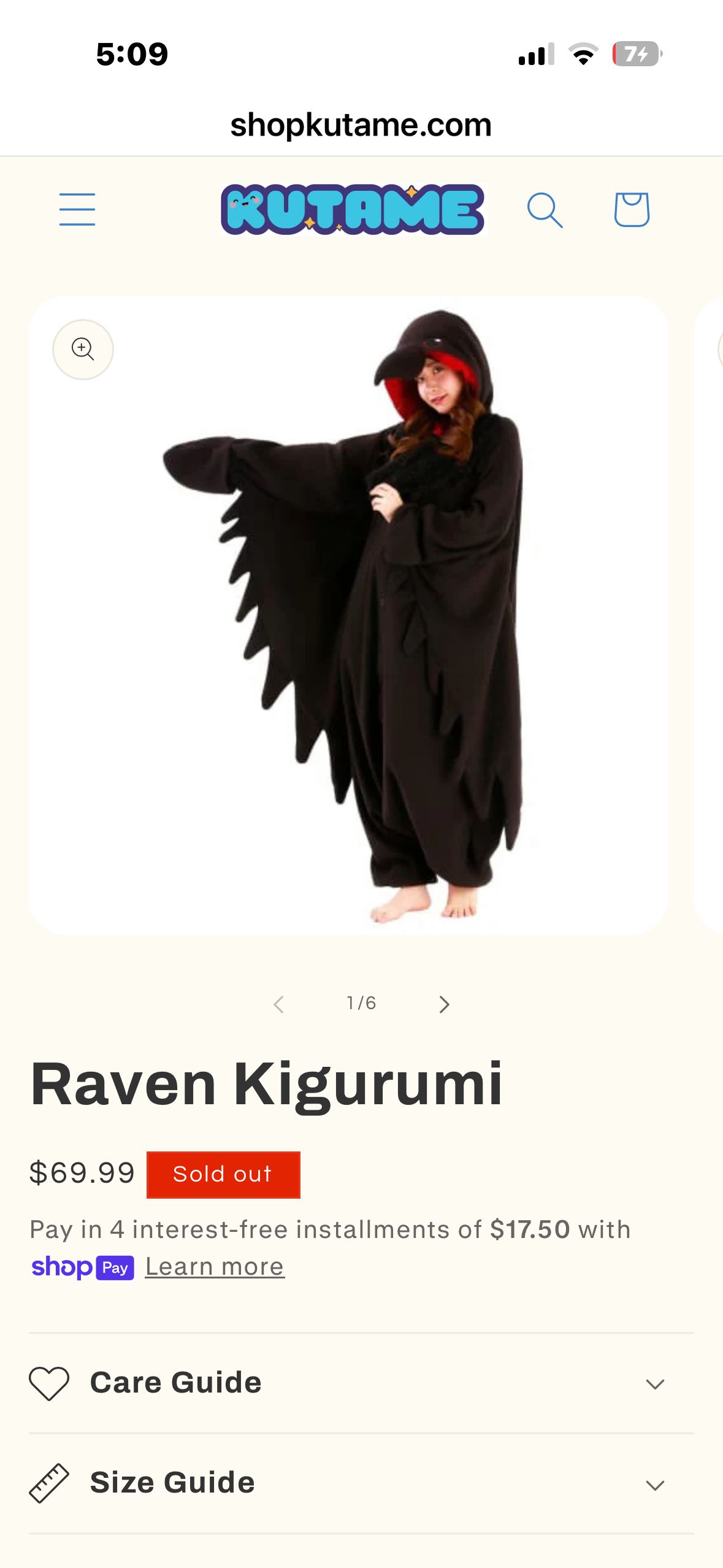 SAZAC Halloween Raven Kigurumi Onesie Costume Black (One Size, Fits Most Adults)