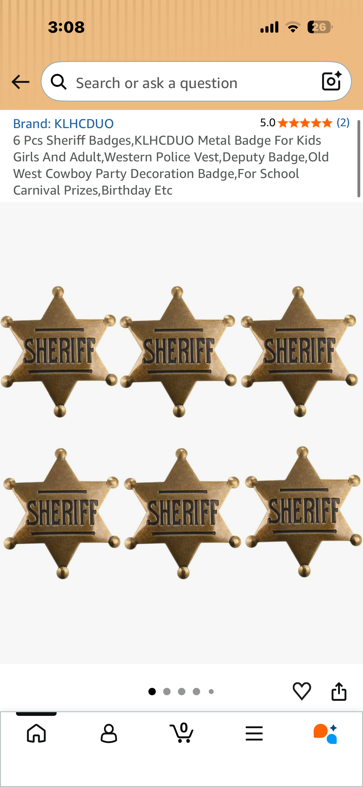 6 Pcs Sheriff Badges, Metal Badge For Kids or Adults, Western, Police Vest, Deputy Badge, Old West Cowboy, Party Decoration Badge, For School Carnival Prizes,Birthday Etc