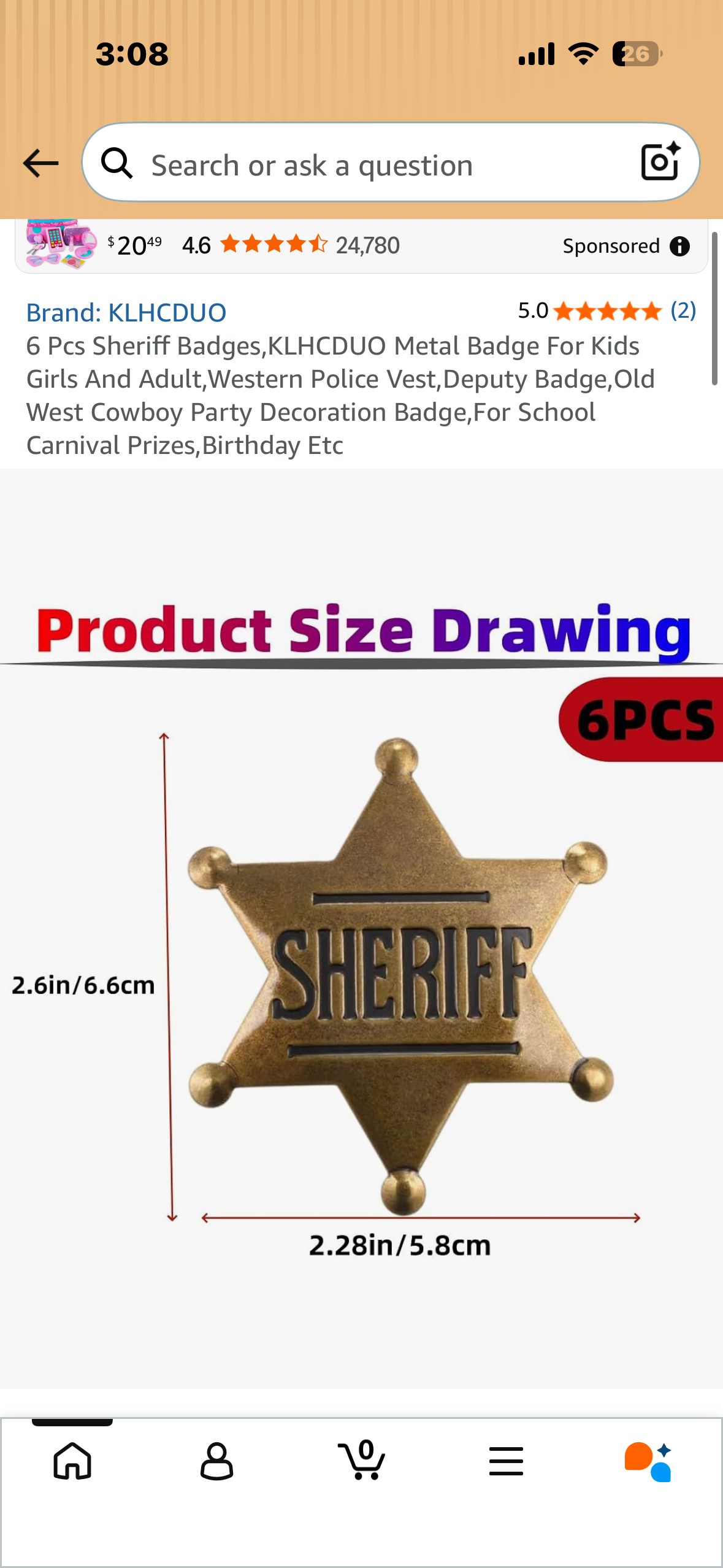 6 Pcs Sheriff Badges, Metal Badge For Kids or Adults, Western, Police Vest, Deputy Badge, Old West Cowboy, Party Decoration Badge, For School Carnival Prizes,Birthday Etc