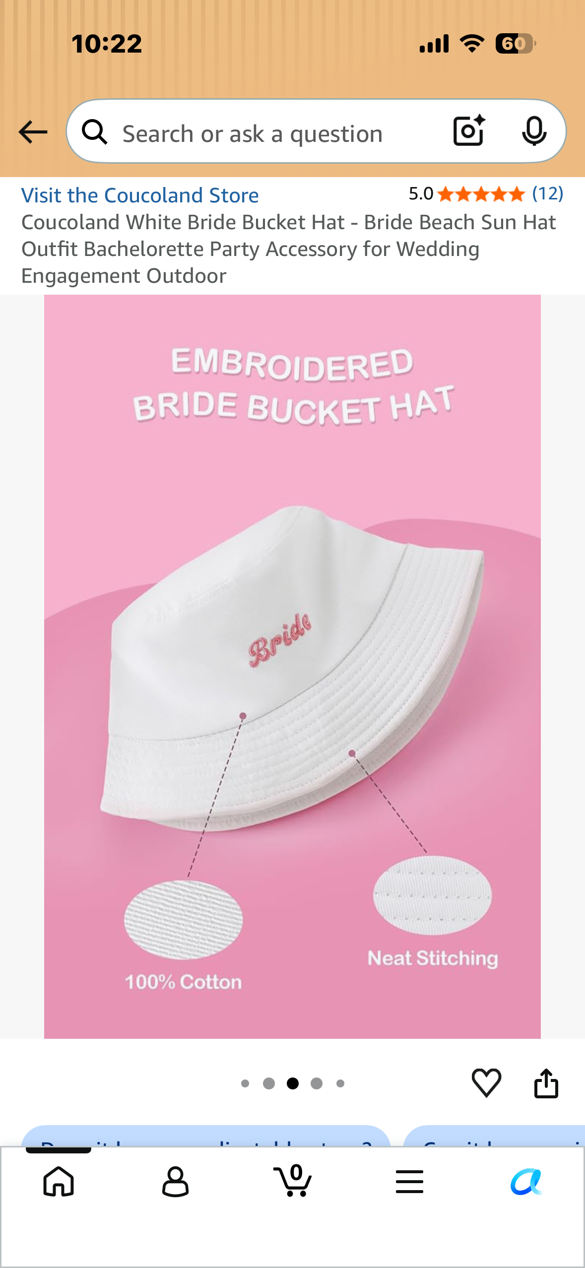 Coucoland White “The Mrs.” Bucket Hat - Beach, Sun, Bachelorette Party