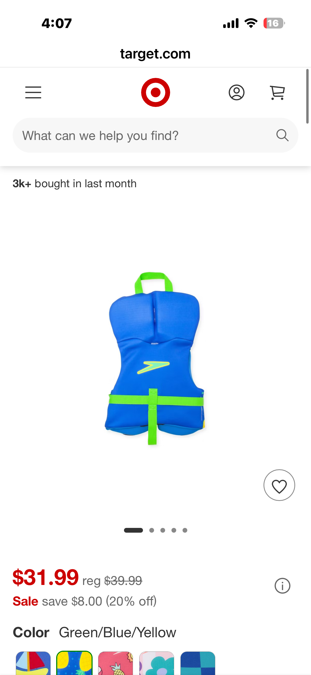 Speedo Kids' Life Jacket Vest - Green/Blue/Yellow: Zipper & Buckle Closure