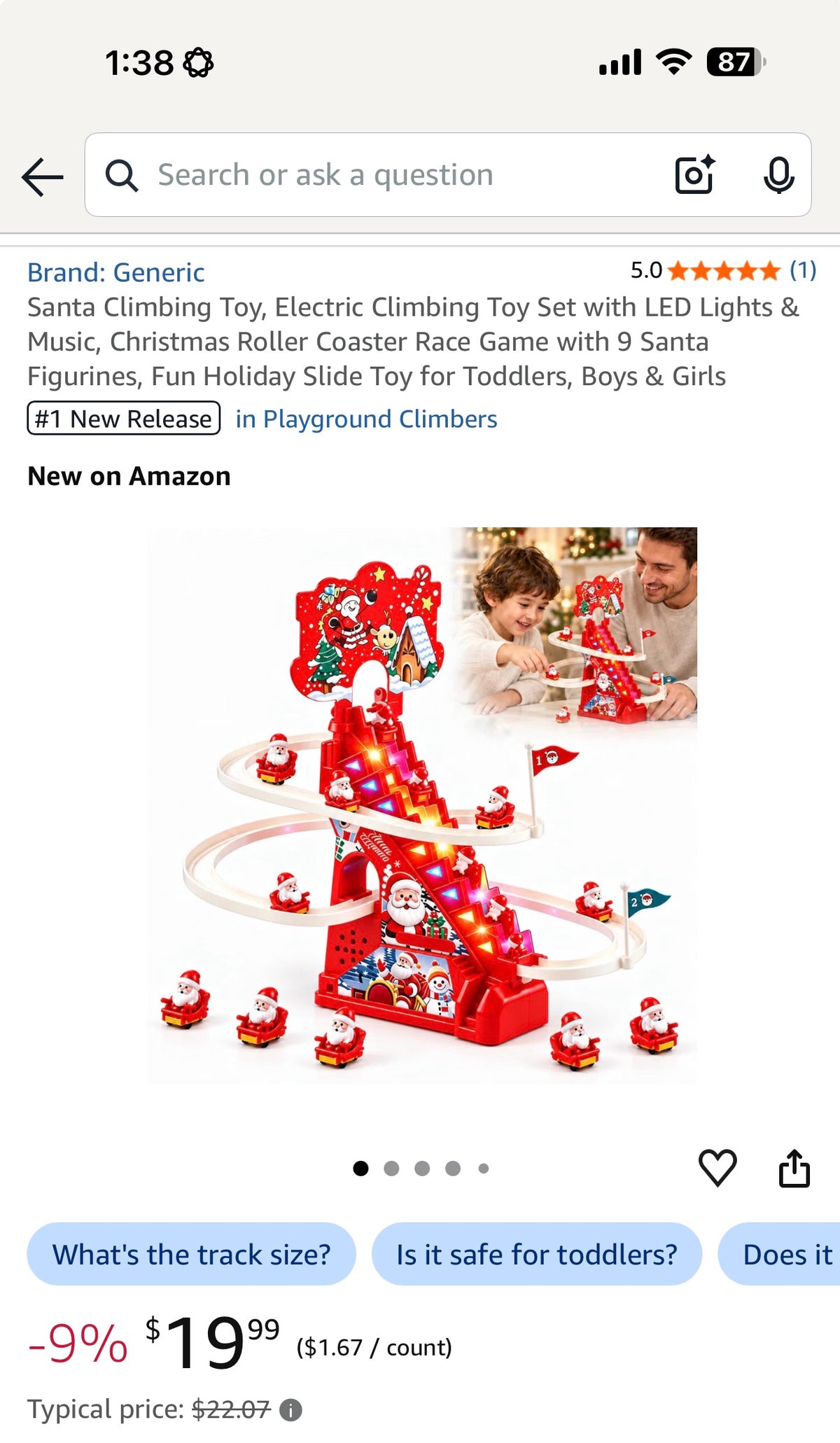 Santa Climbing Toy, Electric Climbing Toy Set