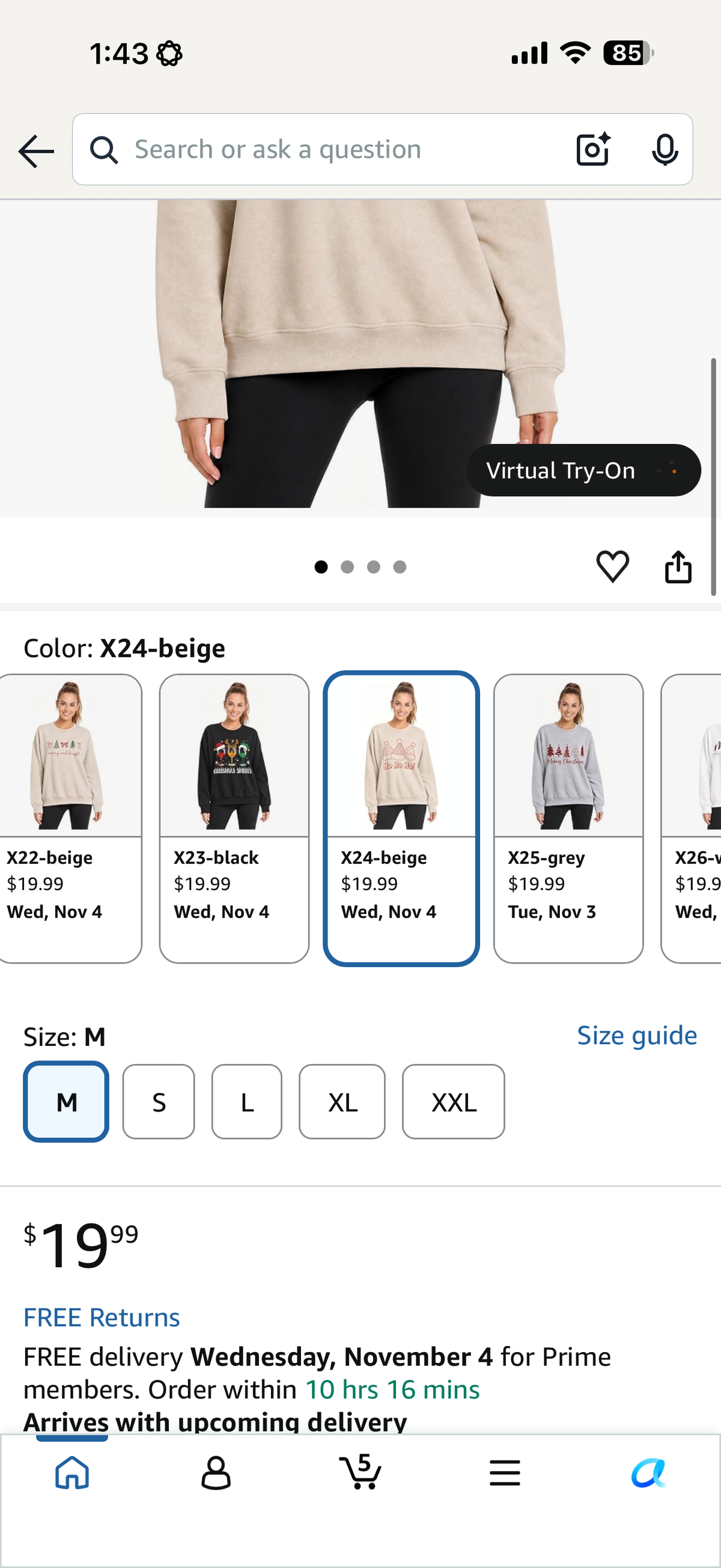 Women's Christmas Graphic Sweatshirts Drop Shoulder Long Sleeve Holiday Pullover Tops (Size Medium)