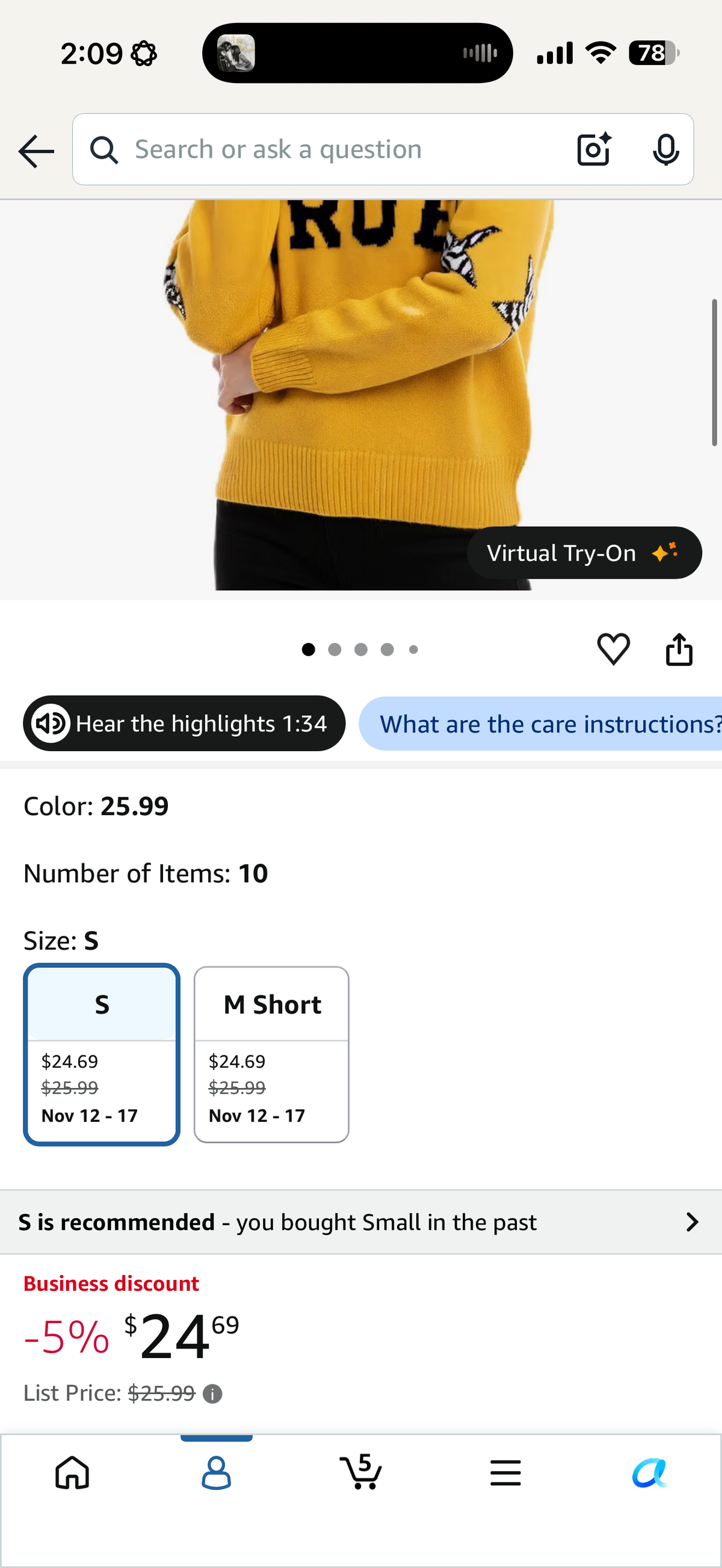 Women's Yellow Polo Collar Pullover Sweater Zebra Print Star Knit (Size XL)