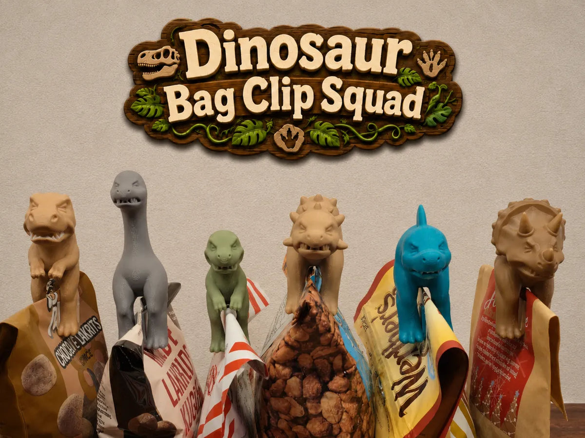 Magnetic Dinosaur Bag Clips
